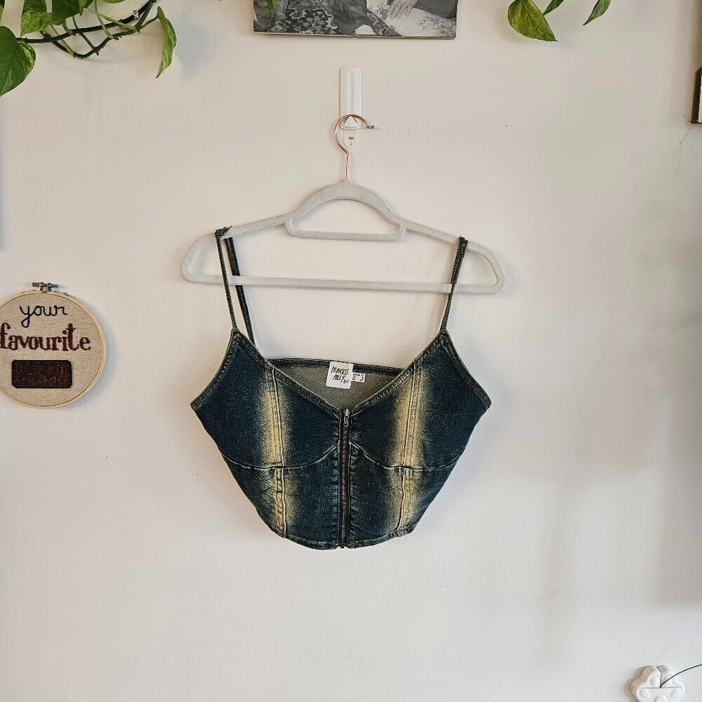 Princess Poly Denim Crop Top